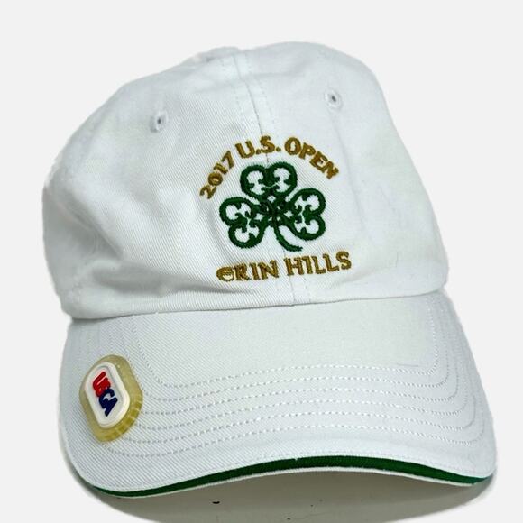 U.S. Open 2017 NWOT Erin Hills USGA Member Ball cap Hat - WHITE & GREEN - Picture 1 of 5